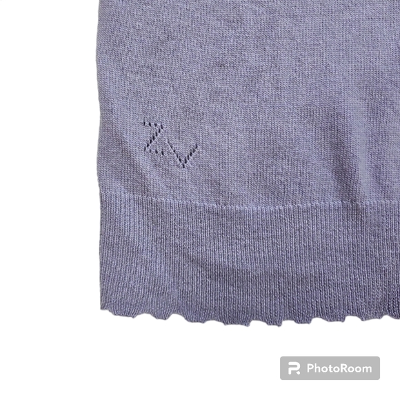 Zadig & Voltaire Gaby Strass Leaves Wool & Cashmere Sweater Lavender Ptp… - Picture 7 of 11
